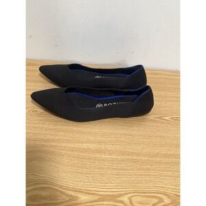 Rothys Womens The Point Black Knit Ballet Flats Shoes Size 10